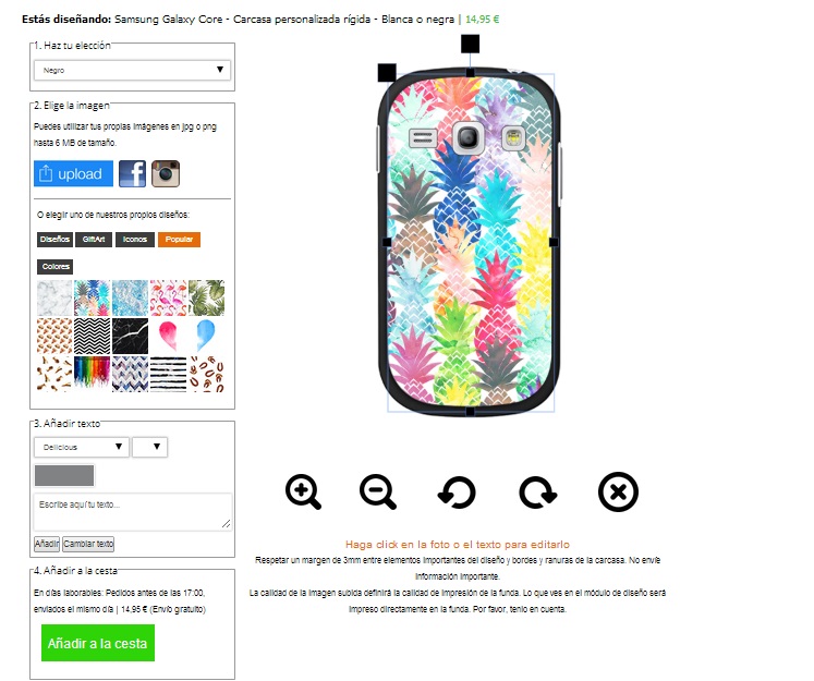 Coque Samsung Galaxy Core Samsung Galaxy Core Hardcase hoesje ontwerpen zwart Wit of Transparant