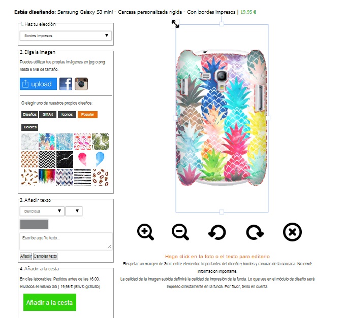 coque personnalisée Samsung Galaxy S3 mini coque rigide personnalisée Samsung Galaxy S3 mini contours imprimés