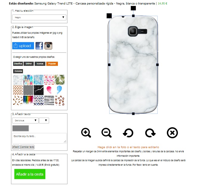Coque personnalisée Samsung Galaxy Trend Lite Coque personnalisée Samsung Galaxy Trend Lite