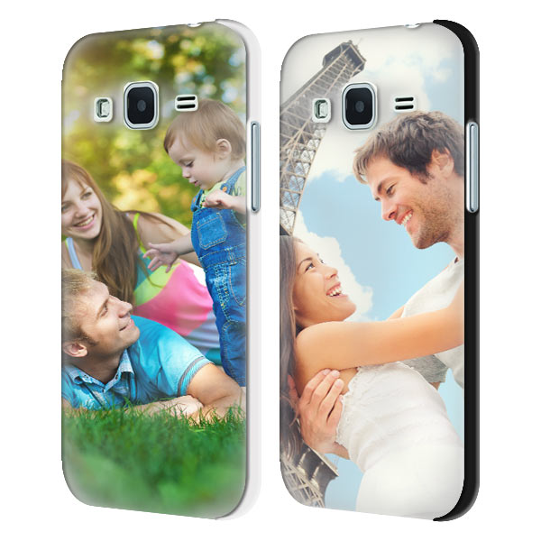 Coque personnalisée Samsung Galaxy Core Prime Coque personnalisée Samsung Galaxy Core Prime avec vos photos, étui rigide blanc ou noir