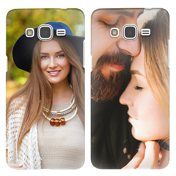 Coque personnalisée Samsung Galaxy Grand Prime Coque personnalisée Samsung Galaxy Grand Prime avec vos photos, étui rigide blanc