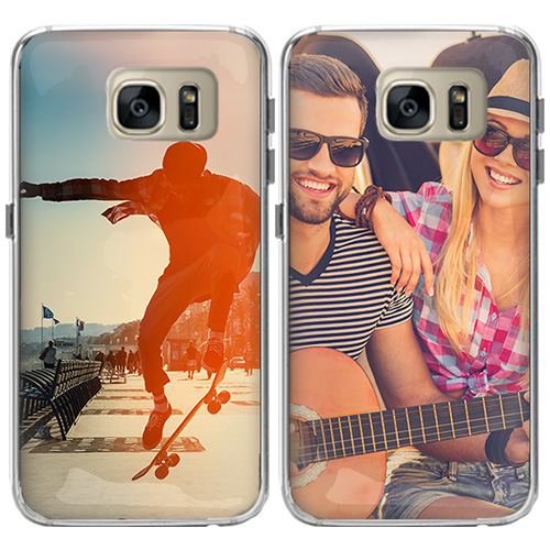 coque personnalisée Galaxy S7 Edge coque personnalisée Galaxy S7 Edge rigide noire, banche, transparente