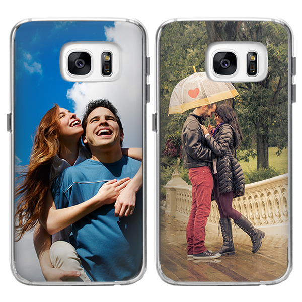 coque personnalisée Galaxy S7 Edge coque personnalisée Galaxy S7 Edge en silicone noir, blanc ou transparent