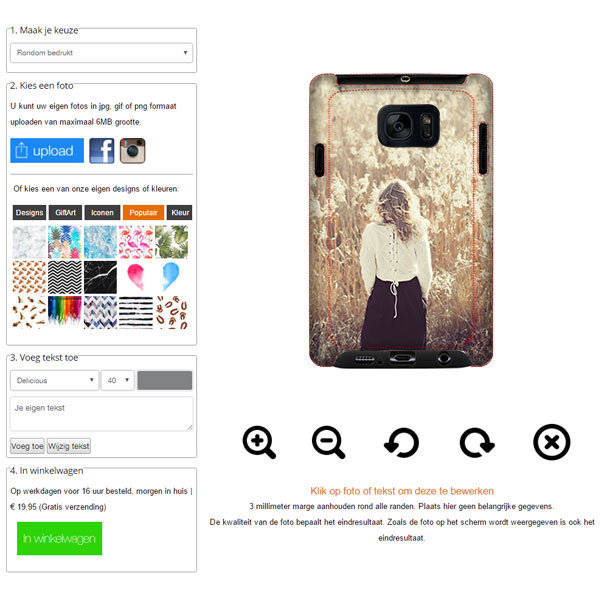 coque personnalisée Galaxy S7 Coque personnalisée renforcée Galaxy S7 impression sur les contours