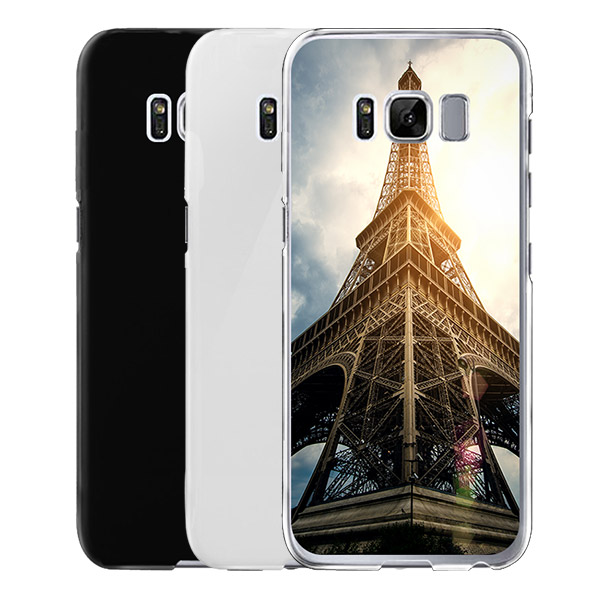 Coque personnalisée Samsung galaxy S8 coque personnalisée Galaxy S8 rigide noire, banche, transparente