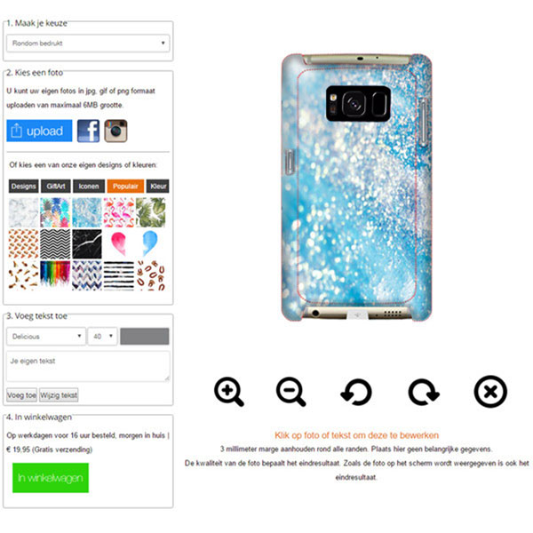 coque personnalisée Galaxy S8 PLUS Coque personnalisée Galaxy S8 PLUS impression sur la tranche