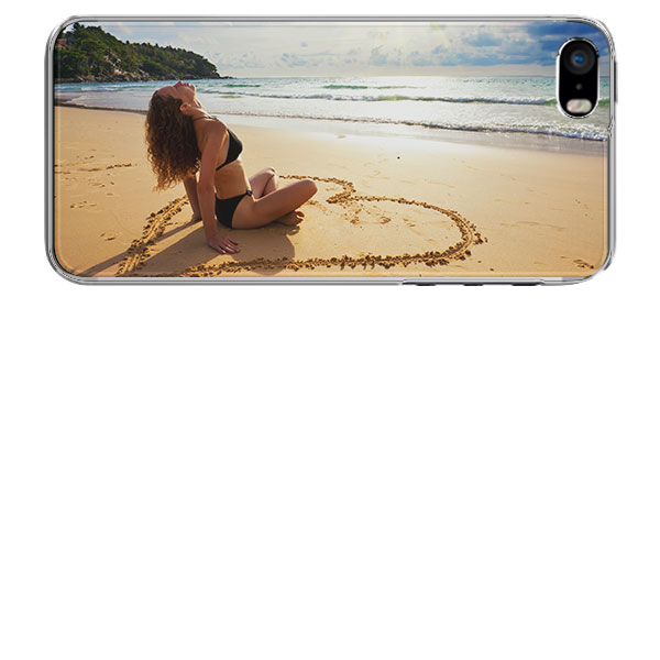 coque personnalisée iphone 5, 5S et SE coque personnalisée iphone 5, 5S et SE coque personnalisable en silicone noir, blanc, transparent