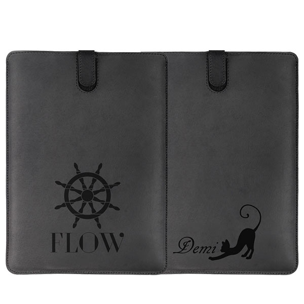 coque personnalisée en cuir, housse en cuir étui personnalisé en cuir avec texte et icones