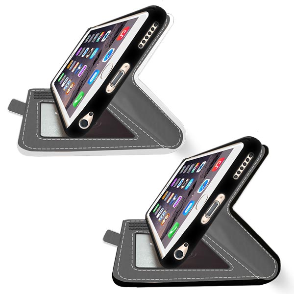 coque portefeuille avec photo iPhone 6+ coque personnalisée iPhone 6 PLUS avec photo imprimée sur l'ensemble de la coque