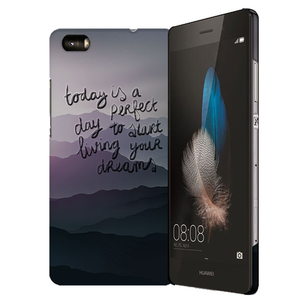 Coque personnalisée Huawei Ascend P8 Lite (2015) impression sur la tranche Coque personnalisée Huawei Ascend P8 rigide noire blanche