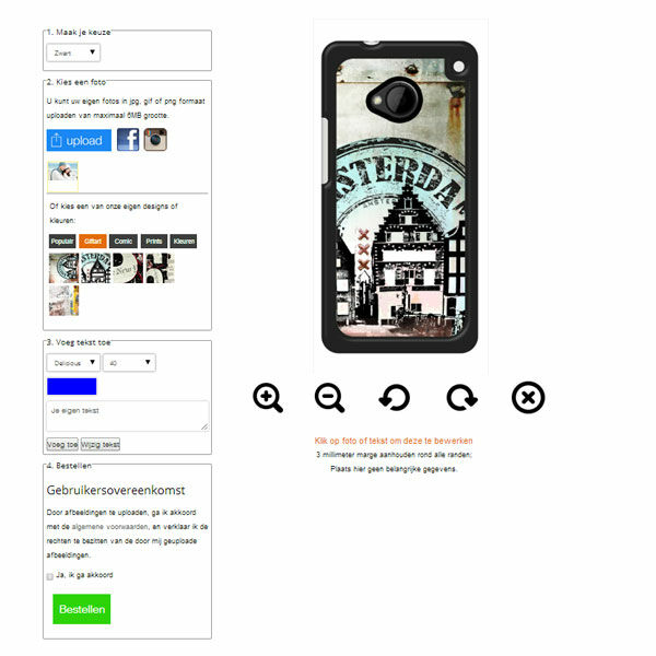 Coque personnalisée HTC One M8 Coque personnalisée HTC One M8 - étui rigide noir